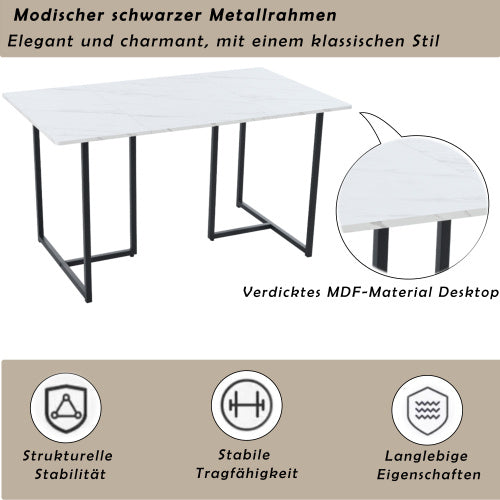 Metal Frame Modern Kitchen Table