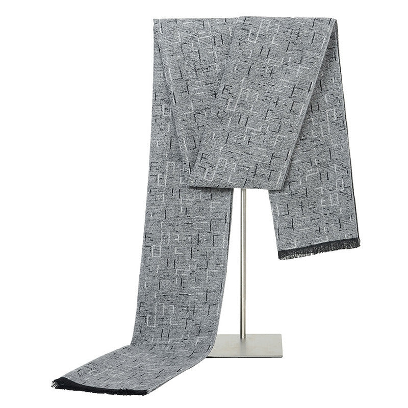 Herbst und Winter Neue Herren Schal Business Casual Herren Gebürstet Warm Schal Herren Großhandel Winter Schal