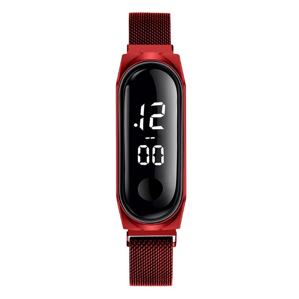 Koreanische Mode einfache Damen Magnet Schnalle Mesh Armband Uhr