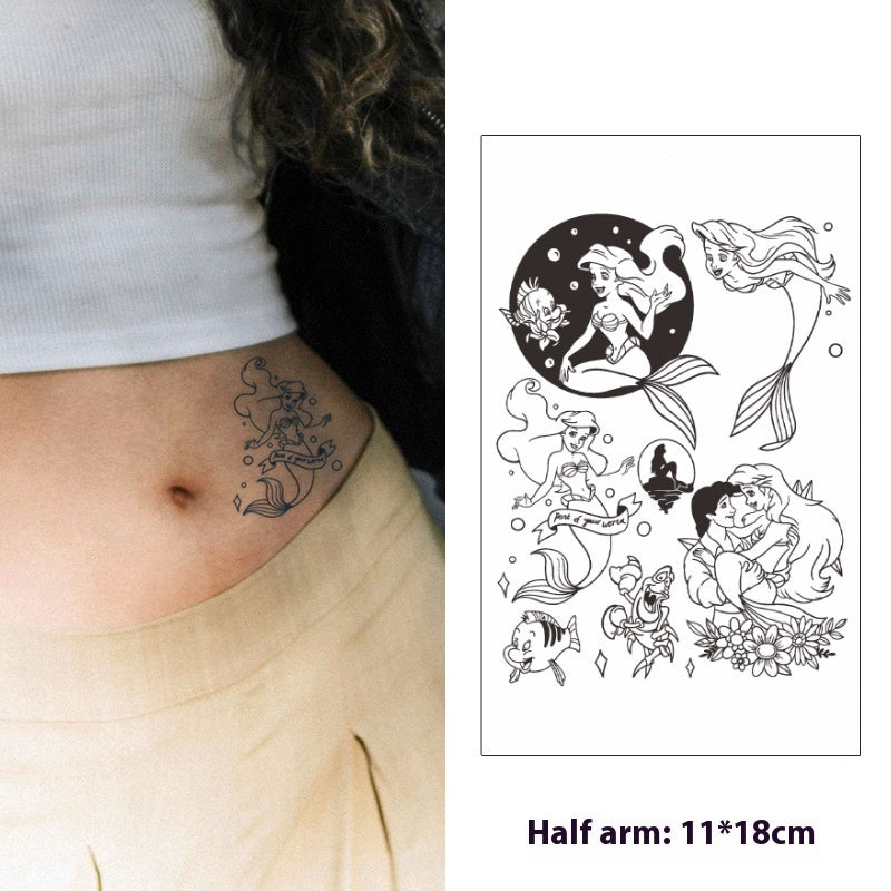Halbarm Kräuter Tattoo Aufkleber Saft süße Cartoon-Figur dauerhaft nicht reflektierend