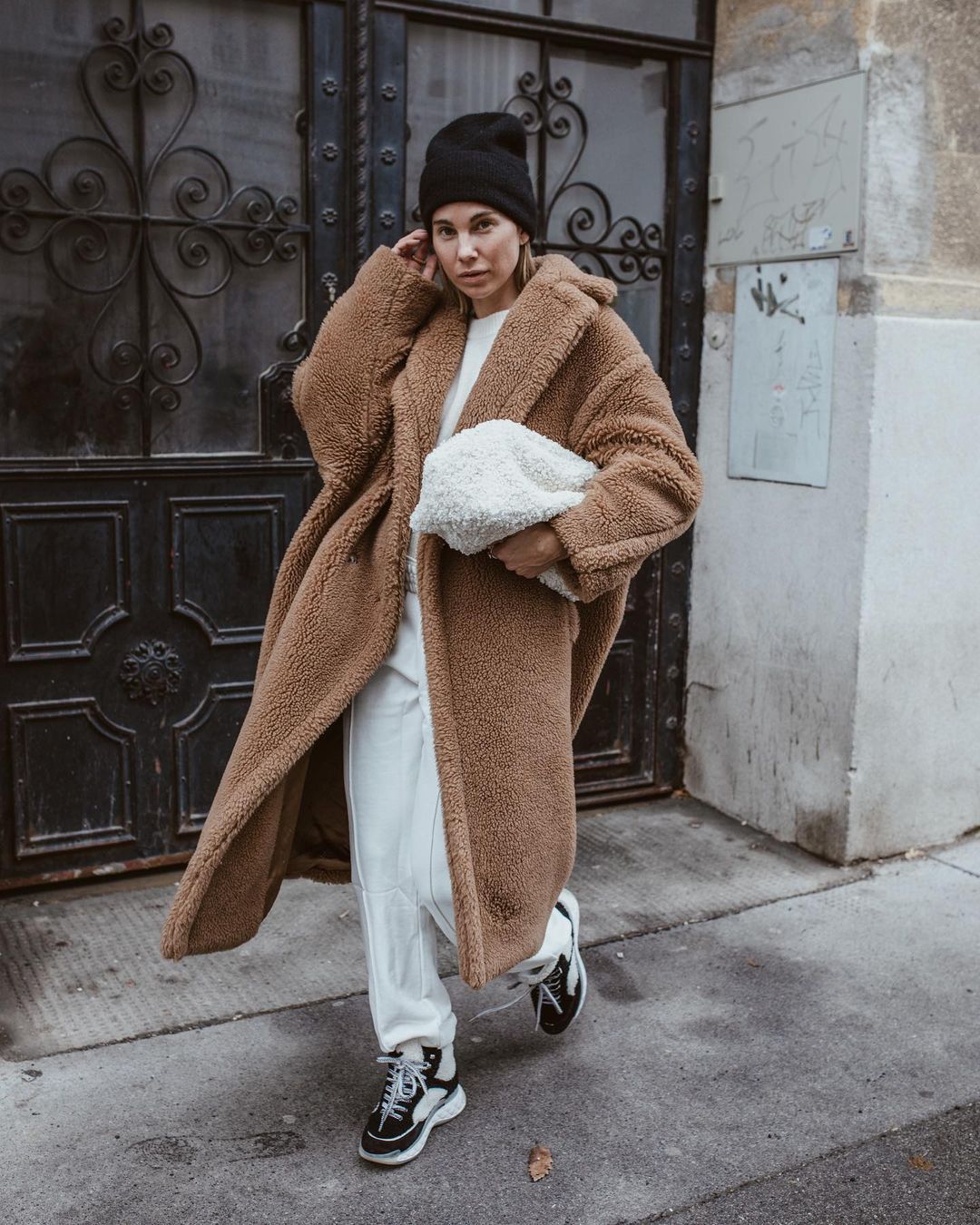 Teddybärmantel Lammfell Warmer, verdickter Plüsch Mittellanger Umweltschutzmantel für Damen