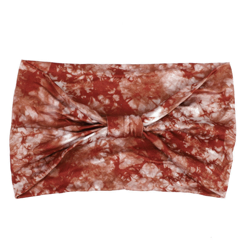Europäisches und amerikanisches neues Batik-Sport-Schweißabsorbierendes Haarband für Damen, superbreites Kopftuch