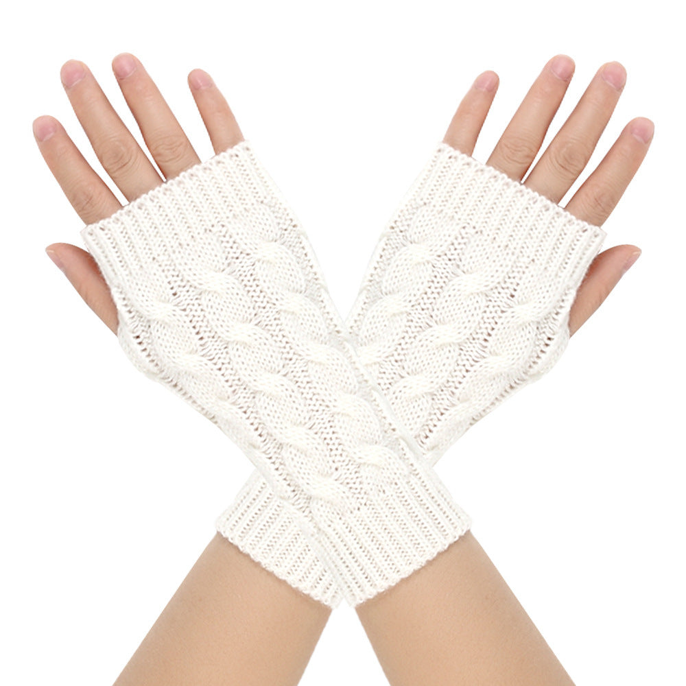 Warme Wollhandschuhe Winter Herren Offene Finger