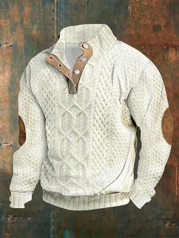 Frühling und Herbst Reißverschluss Digitaldruck Herrenpullover