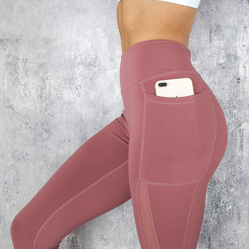 Schnelltrocknende, verkürzte Leggings mit Netznähten für Laufsport, Fitness, Yoga
