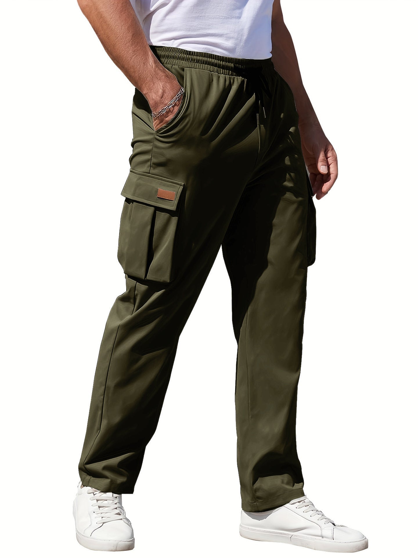 Neue Freizeit-Cargohose mit Kordelzug für Herren