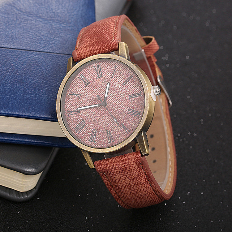 Explosive Damen-Armbanduhr mit Jeansgürtel, modische Armbanduhr