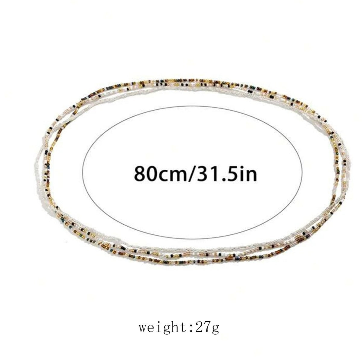 Mode Drei Trend Mischfarbe Perle Taille Kette Weibliche Strand Urlaub Stil Körper Ketten Anzug