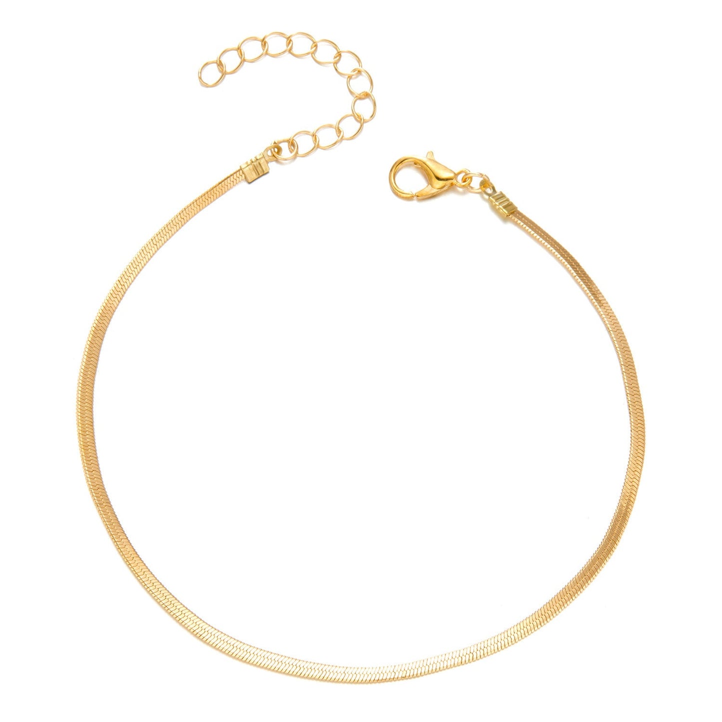 Flache Form Kette Fußkettchen einfache Damenmode