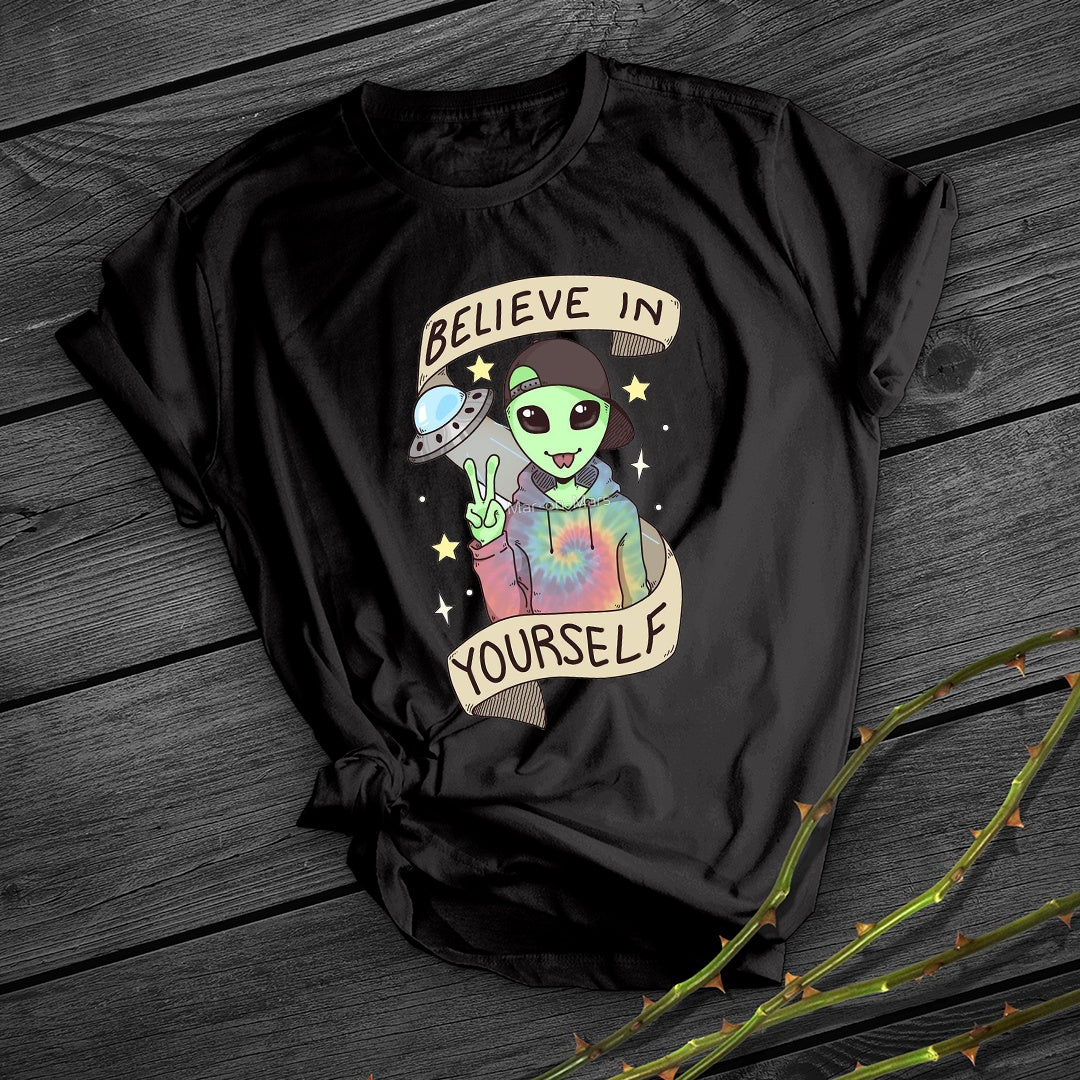 Alien Print Short Shirt Team Uniform European And American Fabrics
