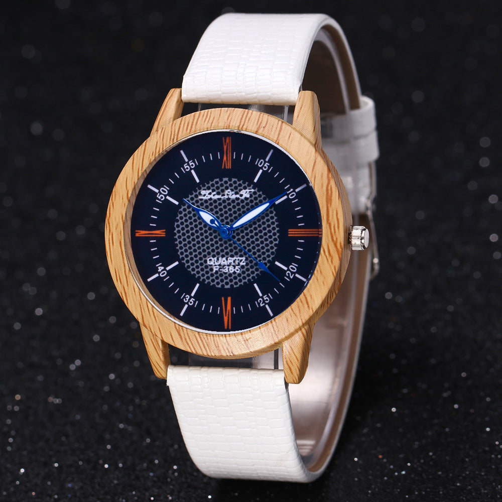 Leder-Holz-Uhr