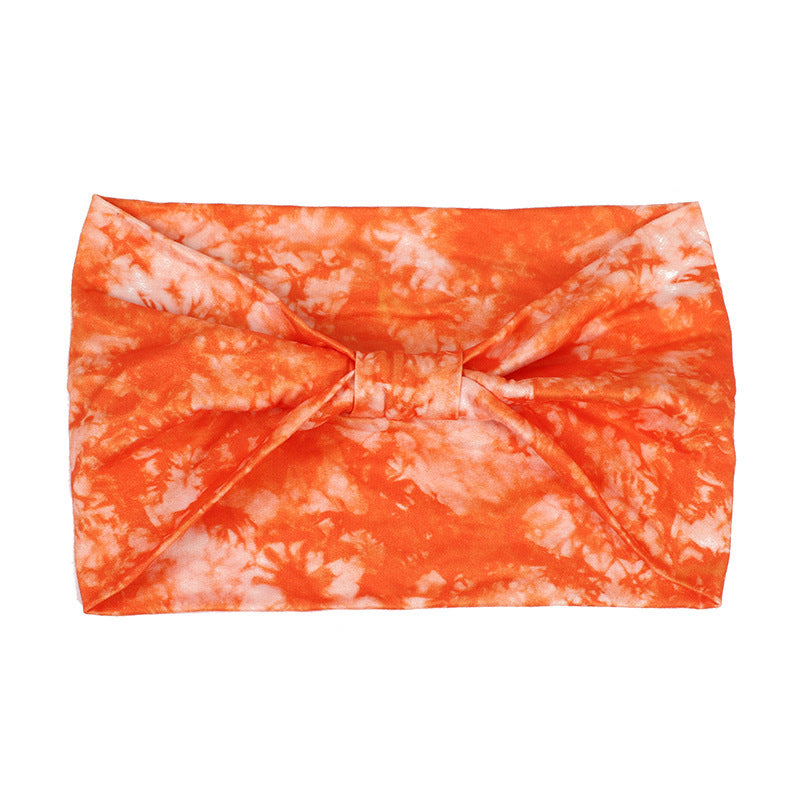 Europäisches und amerikanisches neues Batik-Sport-Schweißabsorbierendes Haarband für Damen, superbreites Kopftuch