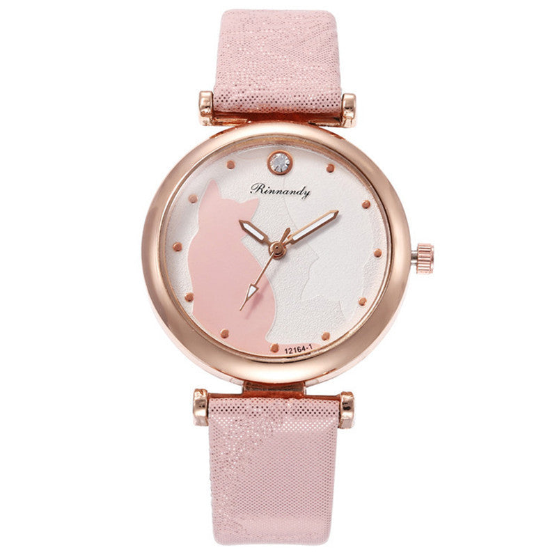 Damenmode Casual Diamant Quarzuhr