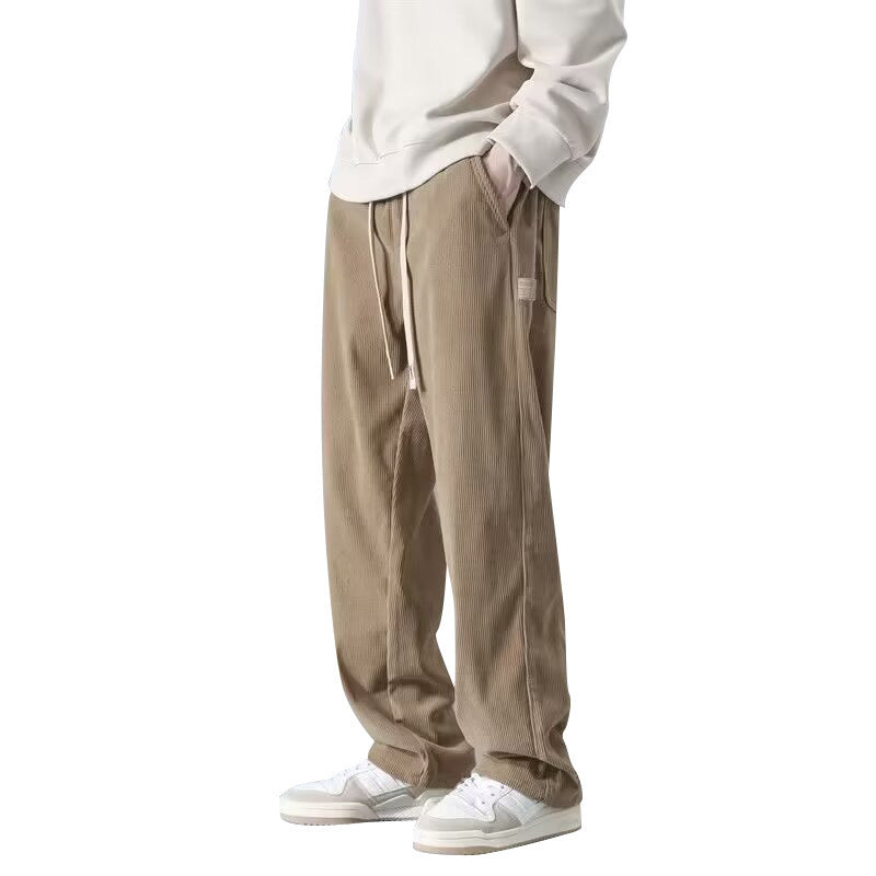Amerikanische Retro-Cordhose mit weitem Bein und passender Freizeithose