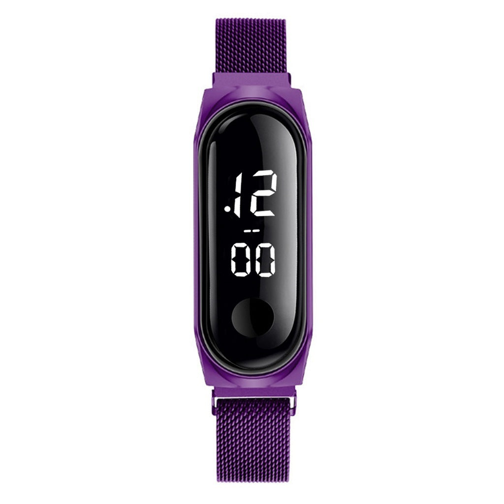 Koreanische Mode einfache Damen Magnet Schnalle Mesh Armband Uhr