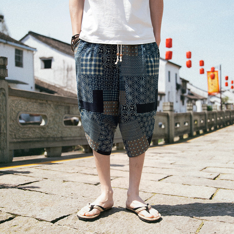Lockere Retro-Kurze Hose in Übergröße