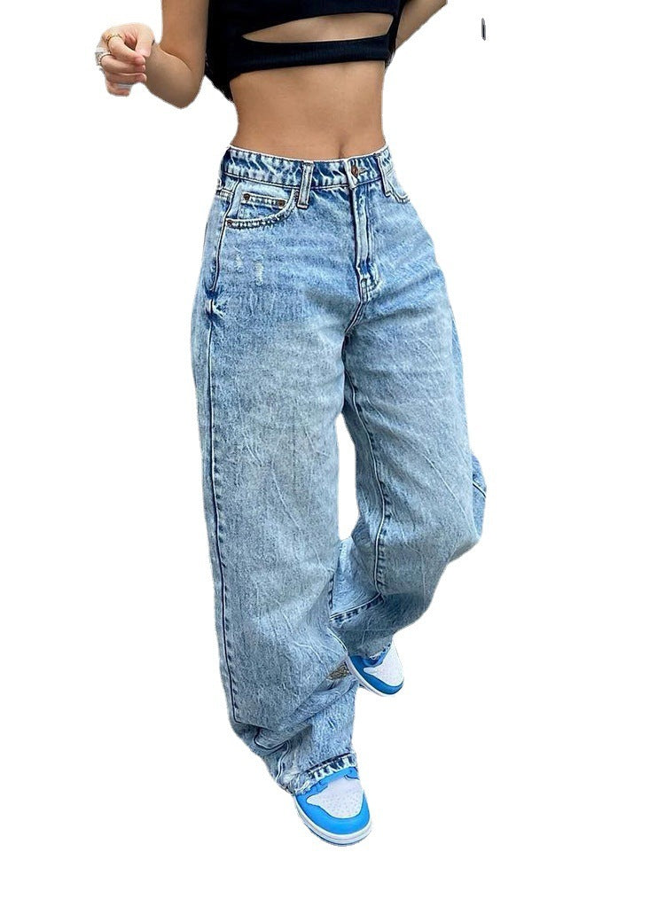 Damen Slim Fit Fashion Bequeme und lässige Jeans