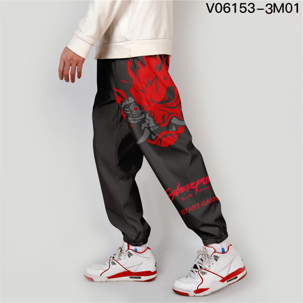 Cyberpunk 2077 Punk Cargo Hose Sommer Dünn