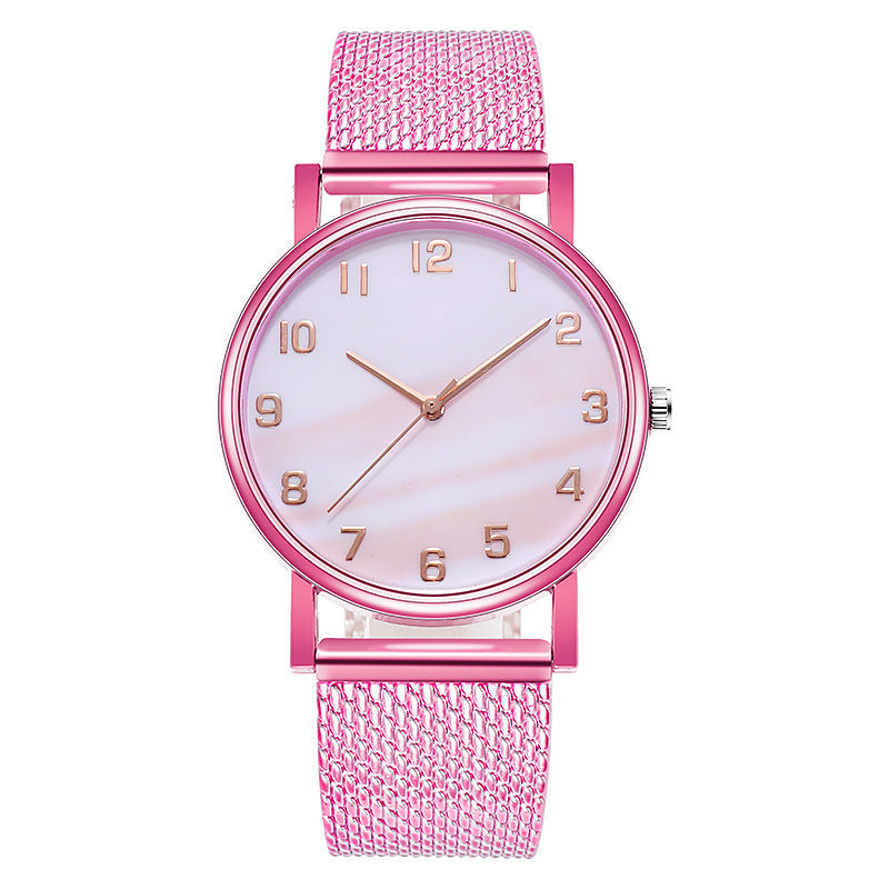 Damen Mesh Trap Quarzuhr Casual Einfache Digitale Damenuhr