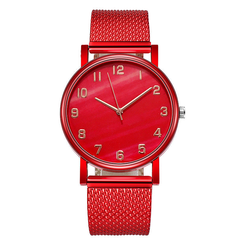 Damen Mesh Trap Quarzuhr Casual Einfache Digitale Damenuhr