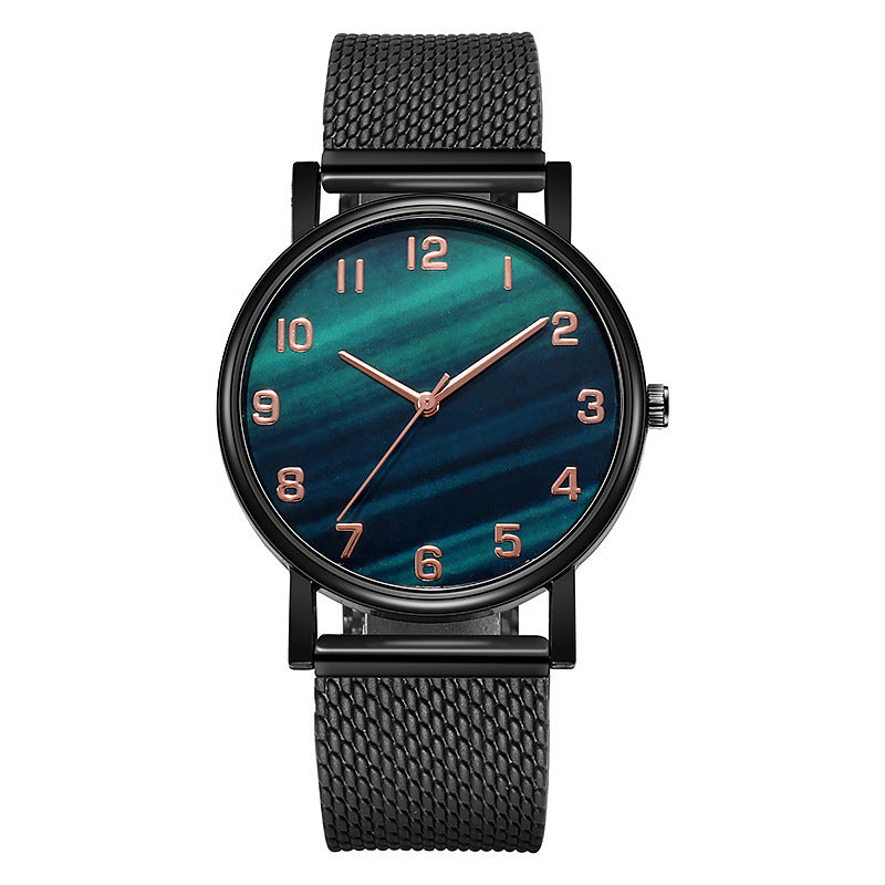 Damen Mesh Trap Quarzuhr Casual Einfache Digitale Damenuhr