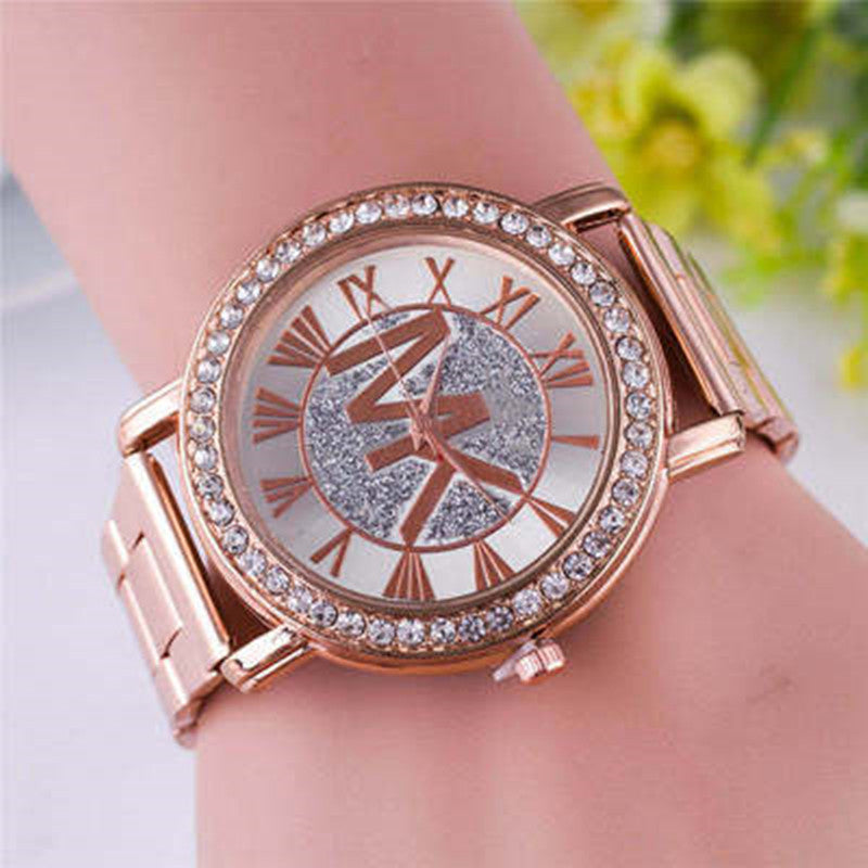 Legierung Diamant Mode Trend Stahl Band Herrenuhr
