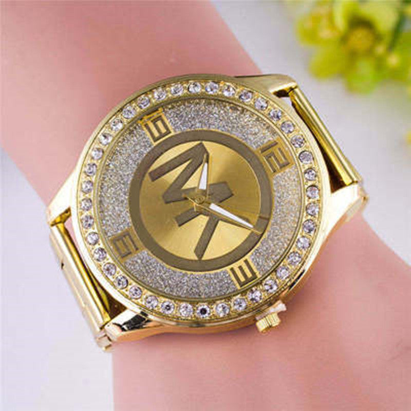 Legierung Diamant Mode Trend Stahl Band Herrenuhr