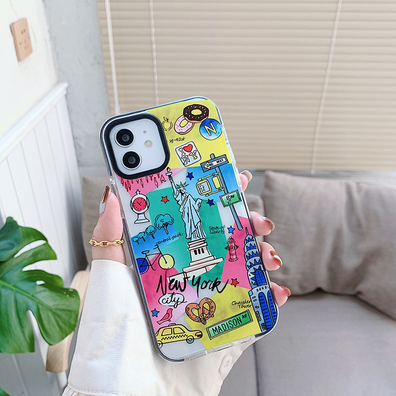 Kompatibel mit Apple, Fashion World Travel Label-Handyhüllen für iPhone 12