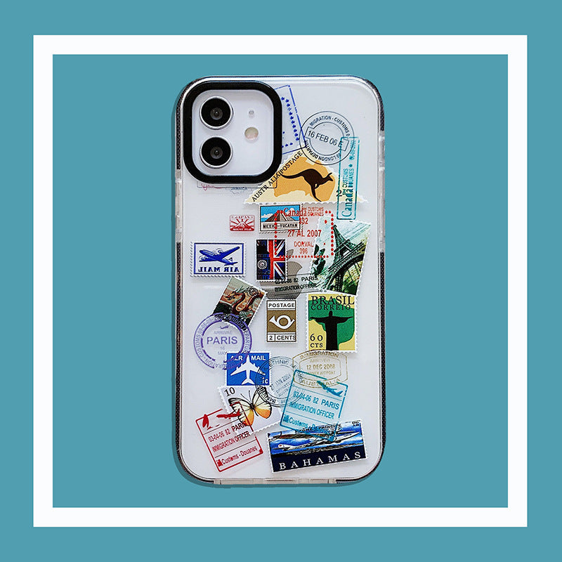 Kompatibel mit Apple, Fashion World Travel Label-Handyhüllen für iPhone 12
