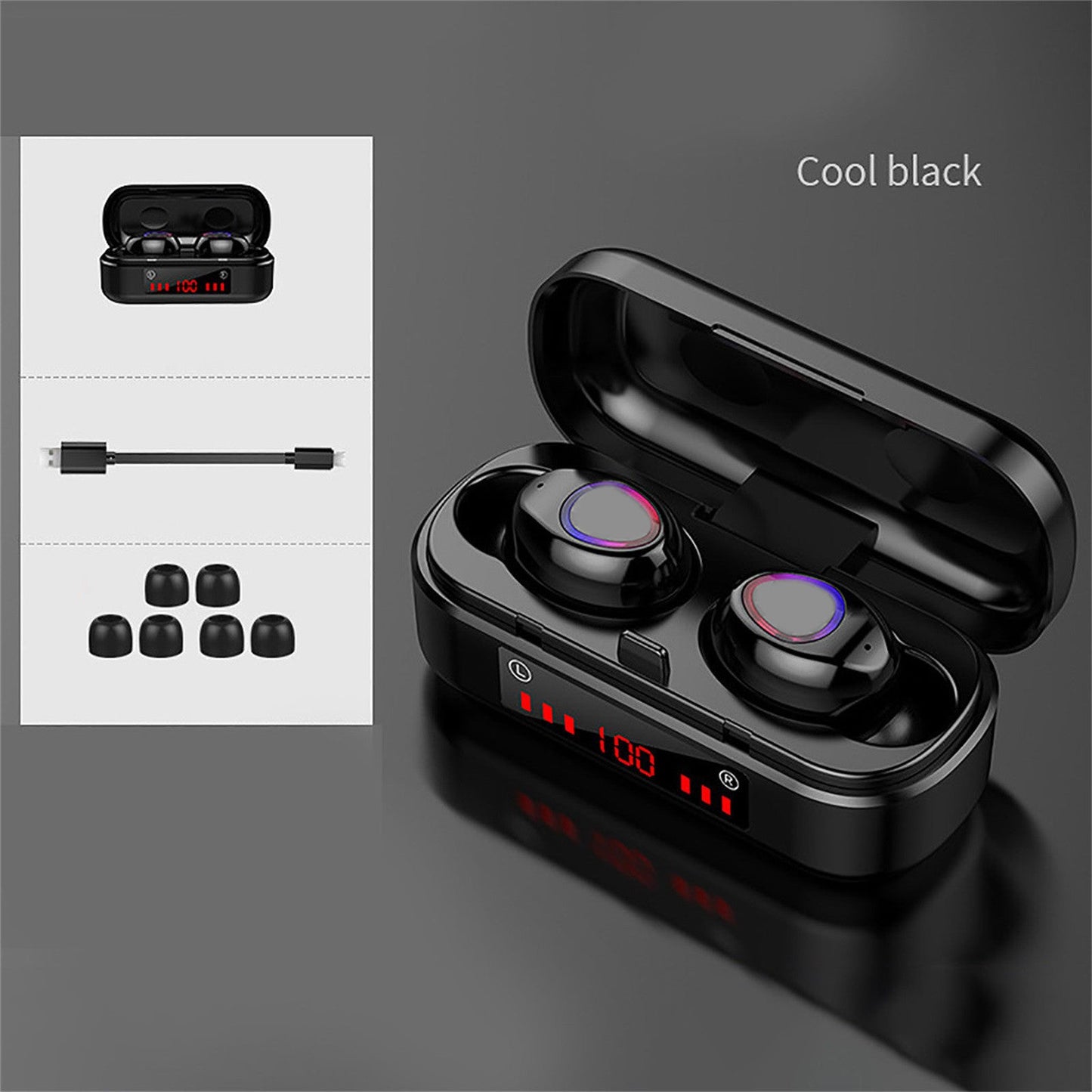 Drahtloses Bluetooth-Touch-Headset Mini Binaural Cross Border Tws Batterieanzeige 5.0