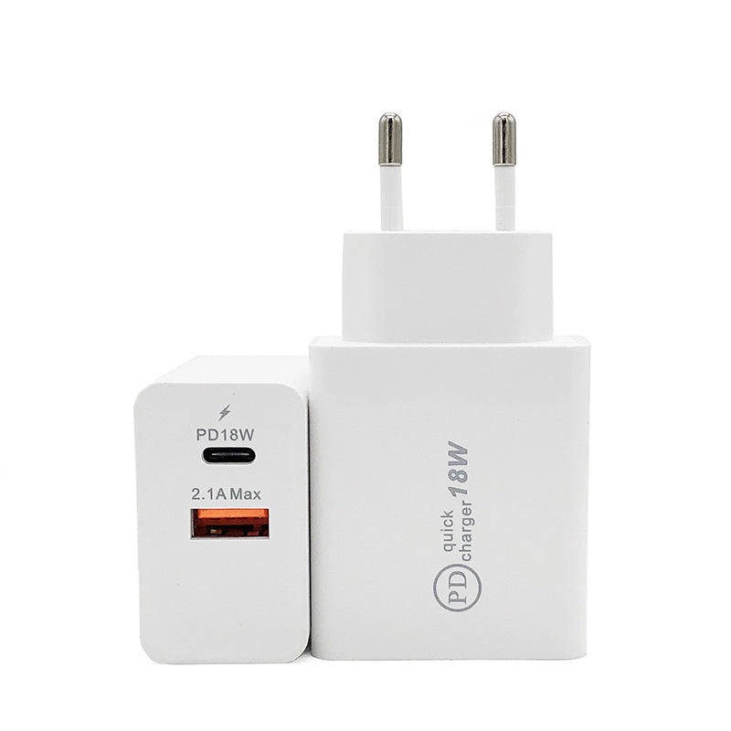 18W USB-C Schnellladung USB Typ-C PD Ladegerät US Stecker Schnellladeadapter