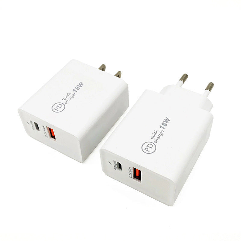 18W USB-C Schnellladung USB Typ-C PD Ladegerät US Stecker Schnellladeadapter
