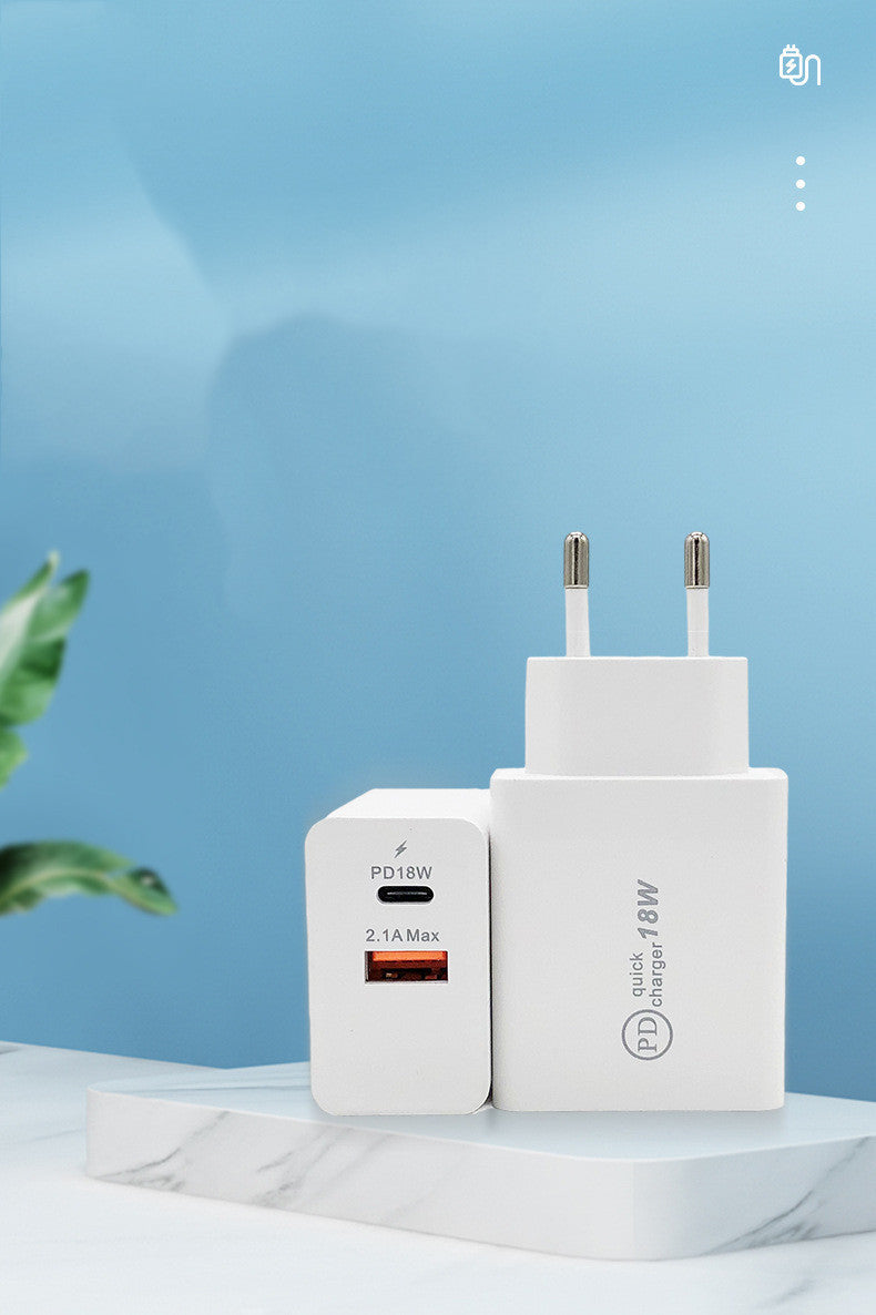 18W USB-C Schnellladung USB Typ-C PD Ladegerät US Stecker Schnellladeadapter