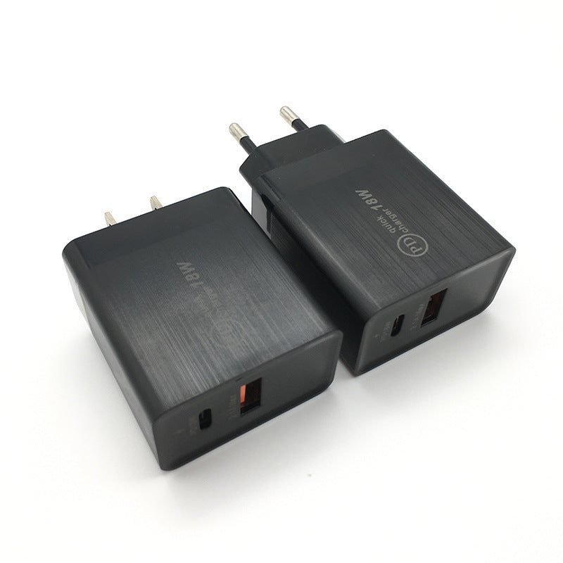 18W USB-C Schnellladung USB Typ-C PD Ladegerät US Stecker Schnellladeadapter