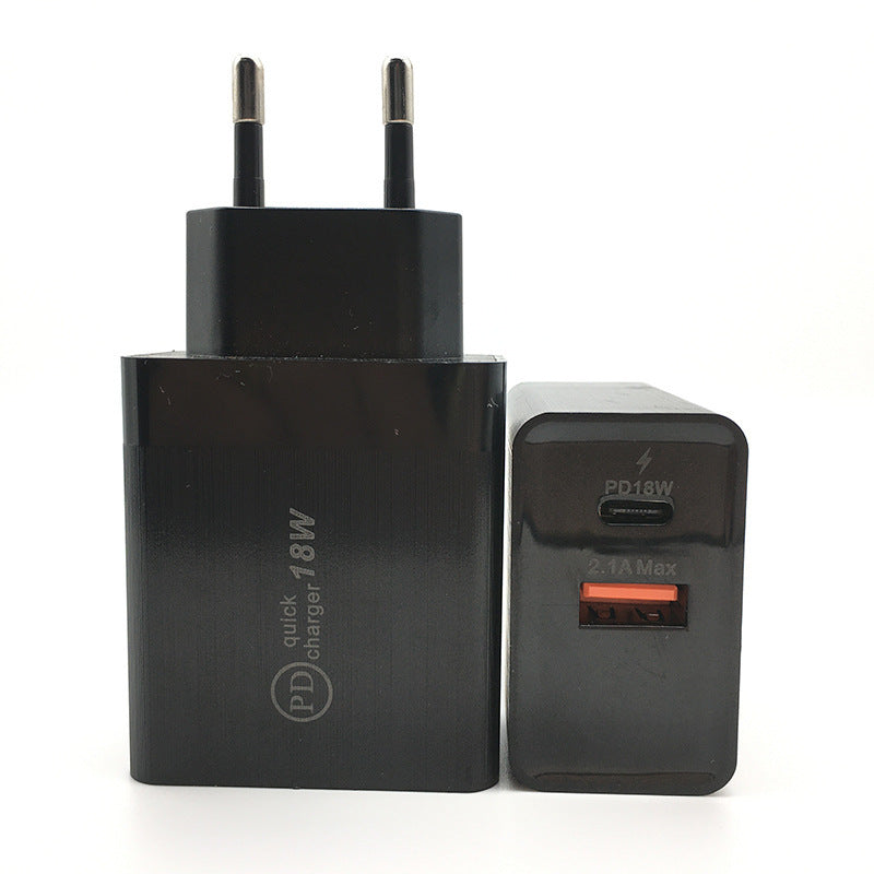 18W USB-C Schnellladung USB Typ-C PD Ladegerät US Stecker Schnellladeadapter