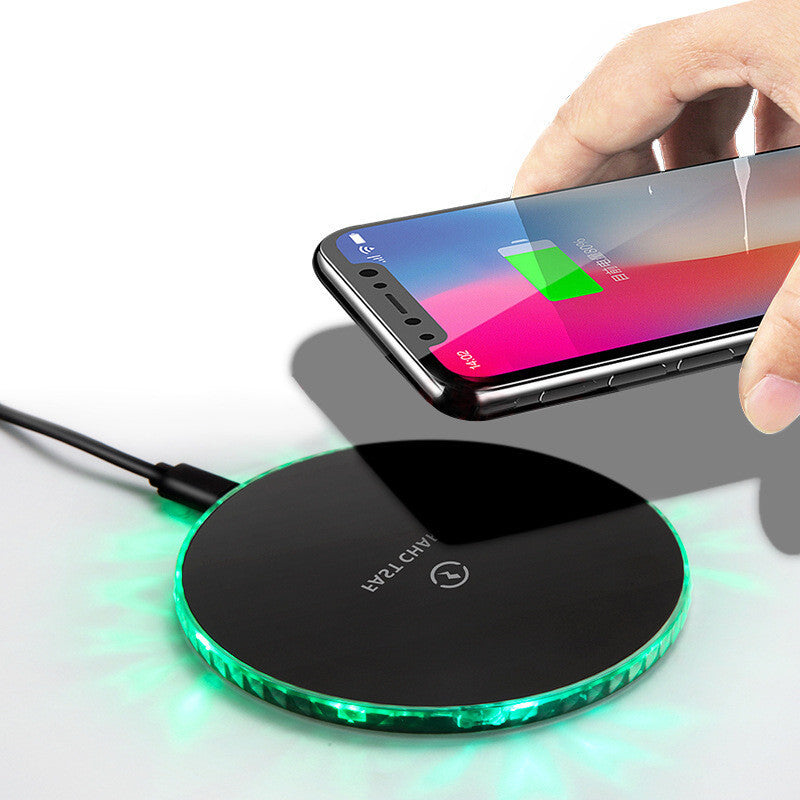 Kabelloses Ladegerät für Mobiltelefone, rundes kabelloses Ladegerät