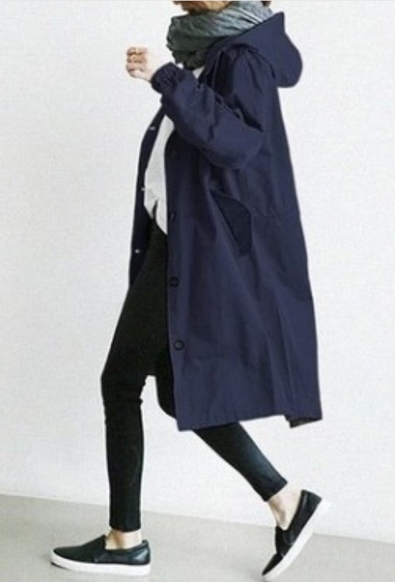 Übergroße, schmale Windjacke im koreanischen Stil für Damen