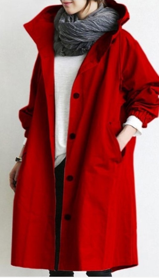 Übergroße, schmale Windjacke im koreanischen Stil für Damen