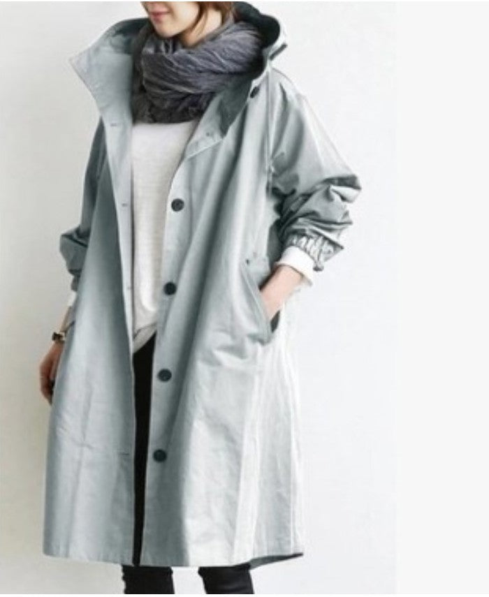Übergroße, schmale Windjacke im koreanischen Stil für Damen
