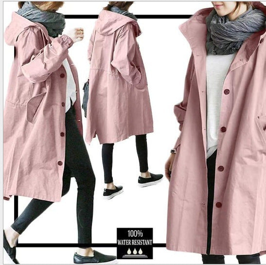 Übergroße, schmale Windjacke im koreanischen Stil für Damen
