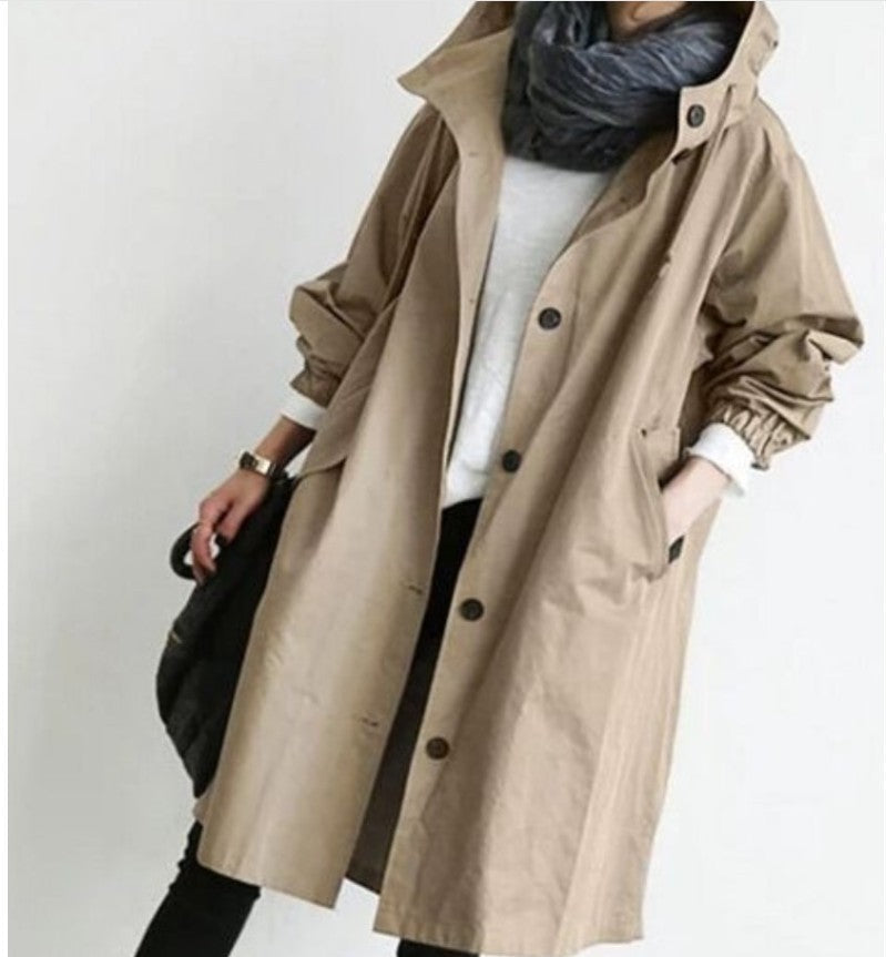 Übergroße, schmale Windjacke im koreanischen Stil für Damen