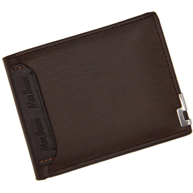 Men's Wallet Short Style Multifunctional Fashion Casual Iron Edge