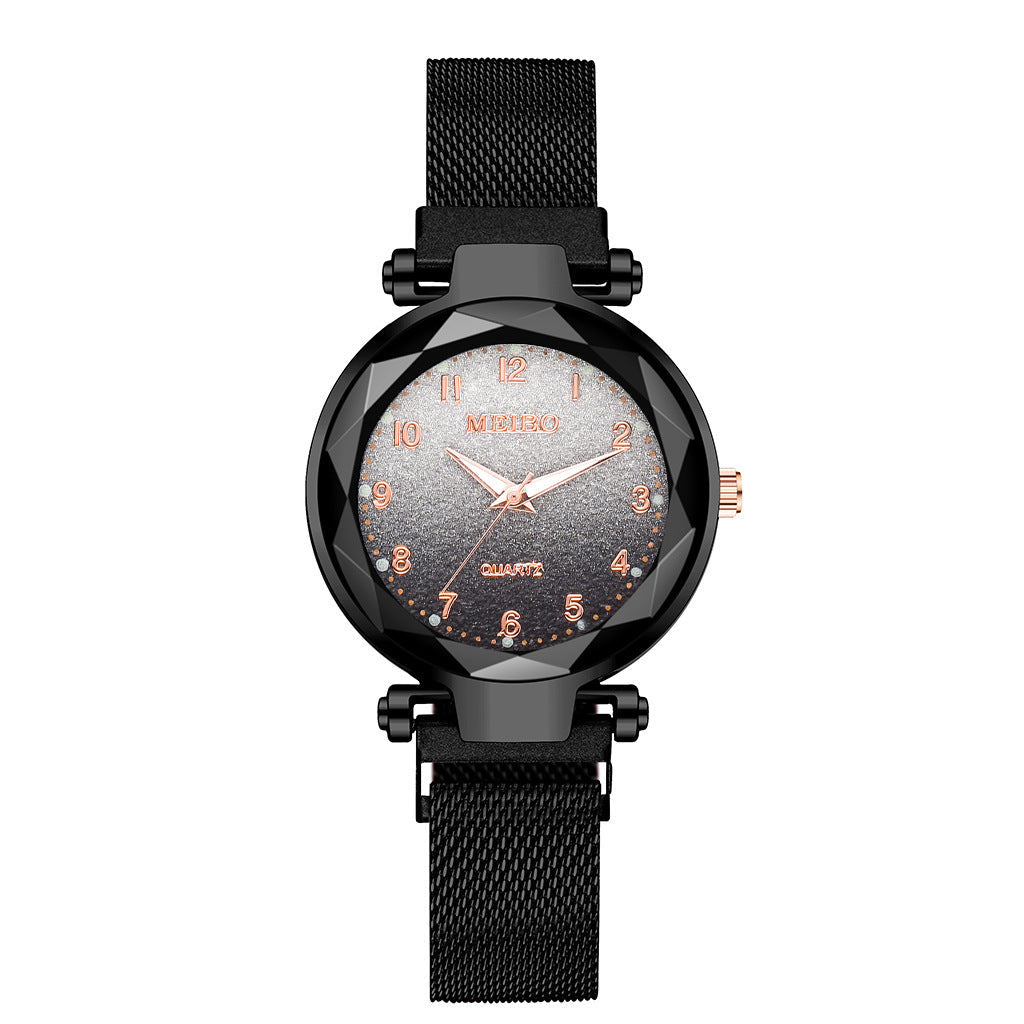 Mode Uhr Starry Sky Zifferblatt Uhr Klassische Damen Magnet Schnalle Quarzuhr Drop Shipping