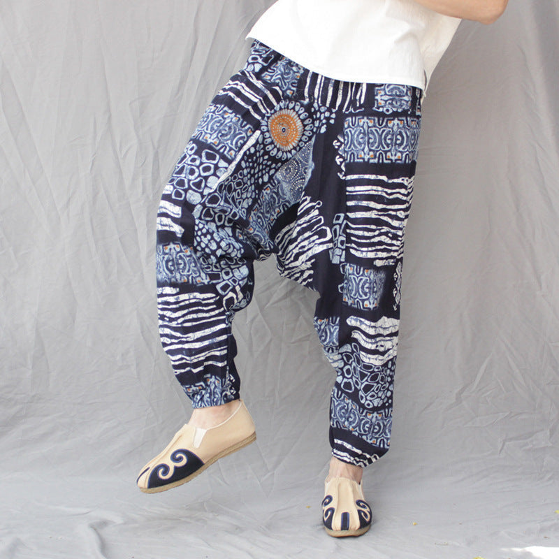 Herren Schritthose Lockere Thaihose Pumphose