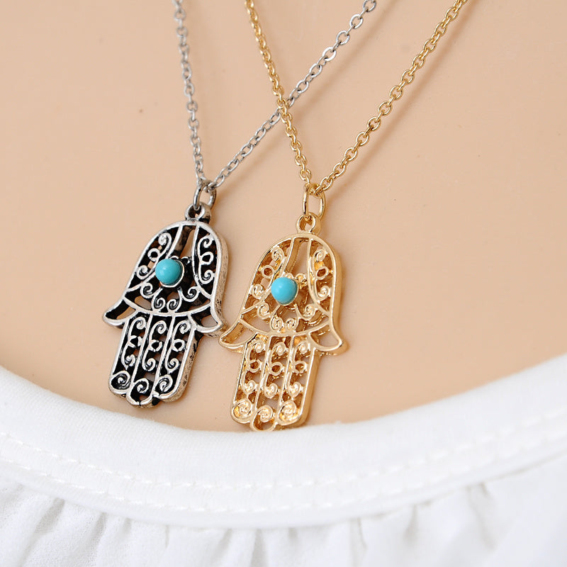 Fatima palm necklace