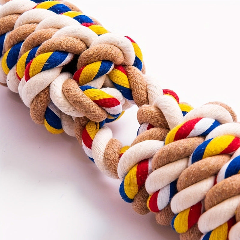 Großes Seilknotenspielzeug zum Zähneknirschen von Haustieren, zum Reinigen von Katzen und Hunden, zum Lindern von Langeweile, interaktives Trainingszubehör für Haustiere