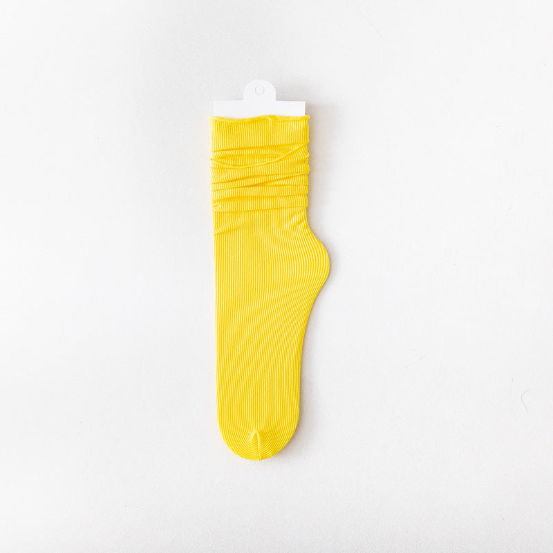 Women's Spring And Summer Thin Candy Color Socks