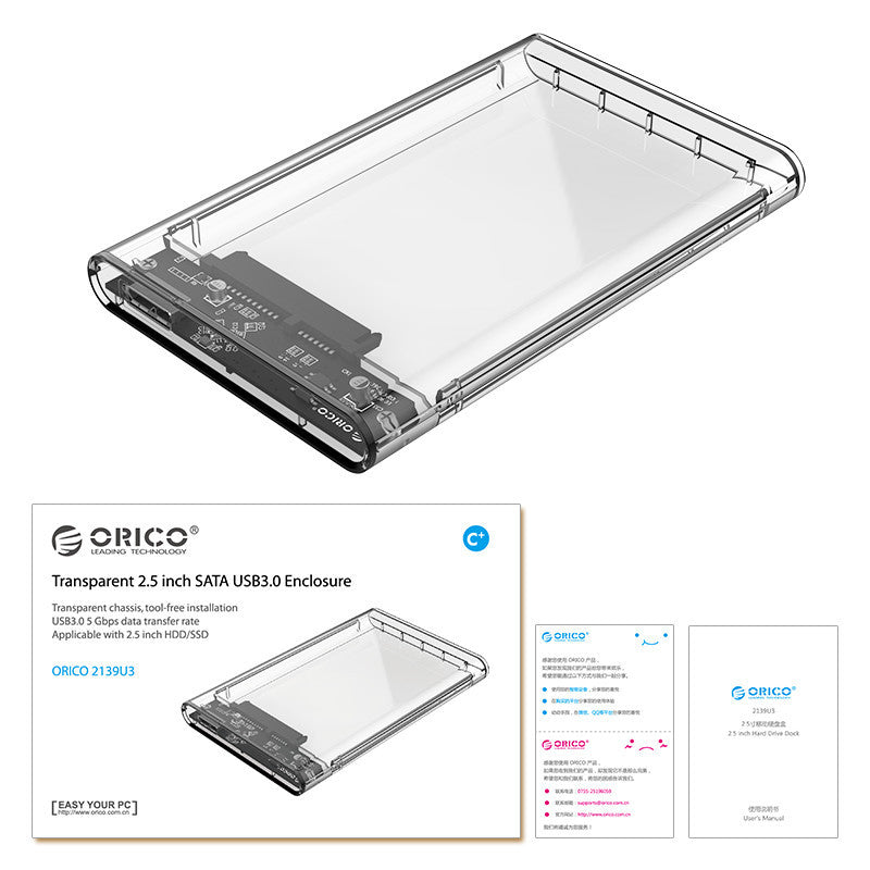 ORICO 2139U3 2,5" Notebook-Festplattengehäuse