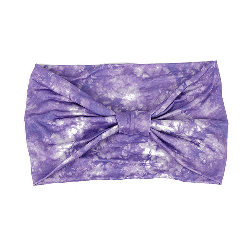Europäisches und amerikanisches neues Batik-Sport-Schweißabsorbierendes Haarband für Damen, superbreites Kopftuch
