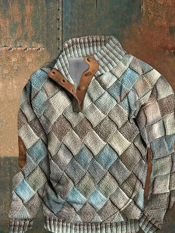 Frühling und Herbst Reißverschluss Digitaldruck Herrenpullover